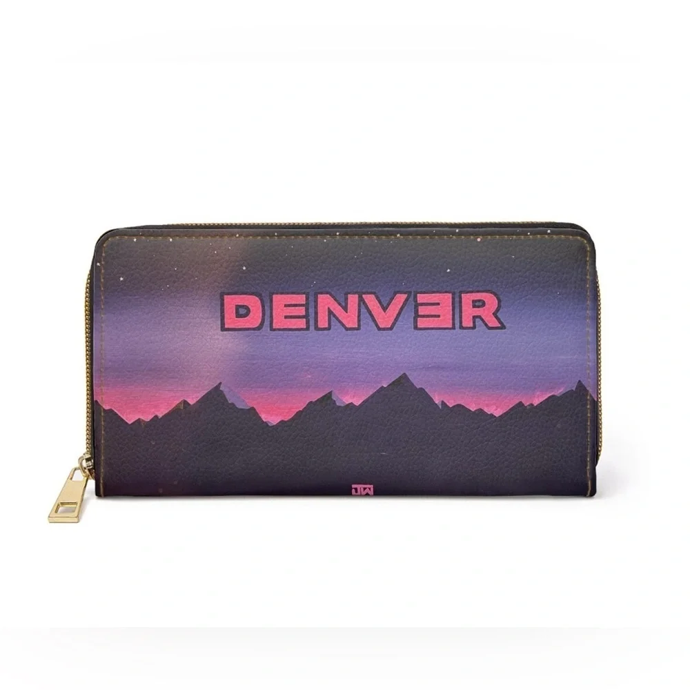 NEW Denver Original Art Printed Zip Around Long Wallet